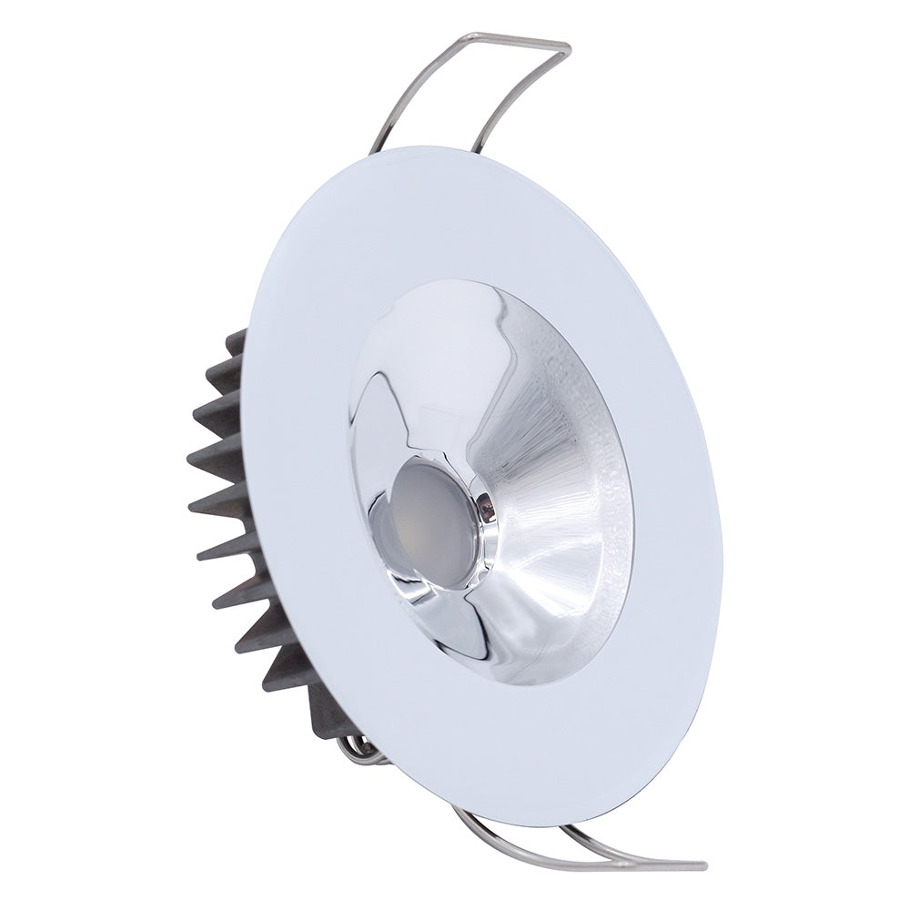 Lumitec Illusion Flush Mount LED Down Light Spectrum RGBW Cool White White Housing Chrome Reflector 117137