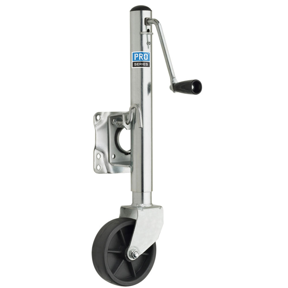 Pro Series 1000 lbs Zinc Plated Swivel Jack w6 Poly Wheel EJ10000101