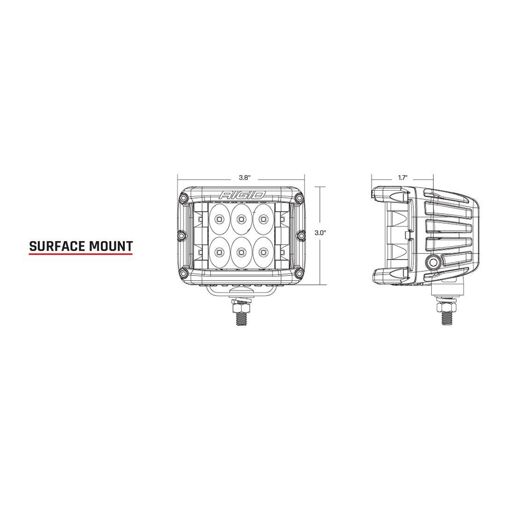 RIGID Industries DSS PRO Flood LED Surface Mount Pair White 862113