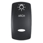 Pacer Actuator  ARCH fV Series Contura Switches  Black  Laser Etched TopBottom Light EV2LEARCH