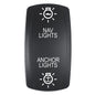 Pacer Actuator  NAVANC fV Series Contura Switches  Black  Laser Etched TopBottom Light EV2LENAVANC