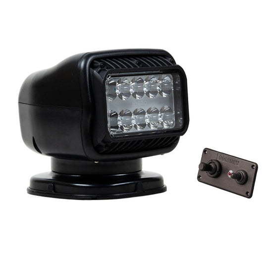 Golight GT Series LED Hybrid Light Permanent Mount wHardwired Dash Mount Remote  12V  Black 20218GT